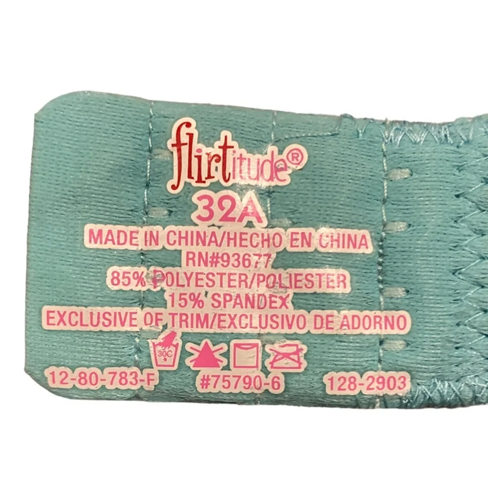 NWT FLIRTITUDE Push Up Bra with Cheetah Print, 32A - Picture 7 of 9